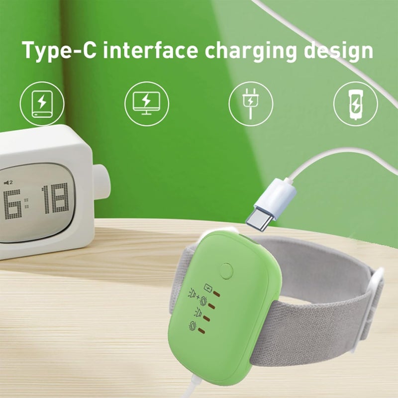 Yoicee Bedwetting Alarm for Boys Girls, Night Time Potty Training Alarm Whit 3 Working Modes, Highly Sensitive Moisture Sensor, USB Rechargeable – Stop Bedwetting Fast, Green - Image 5